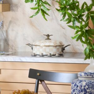 Mocha Check Cookware – Mocha Check, 5 Qt. Casserole