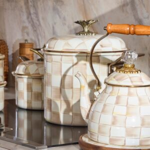 Mocha Check Cookware – Mocha Check, 7 Qt. Stockpot