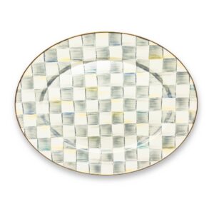 Sterling Check Large Oval Platter