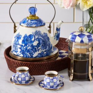 Rosy Check Espresso Cup & Saucer Set – Royal Check