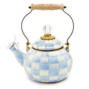 Mocha Check Whistling Tea Kettle – Sky Check