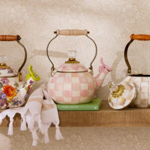 Mocha Check Whistling Tea Kettle – Rosy Check