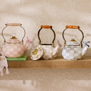 Mocha Check Whistling Tea Kettle – Mocha Check