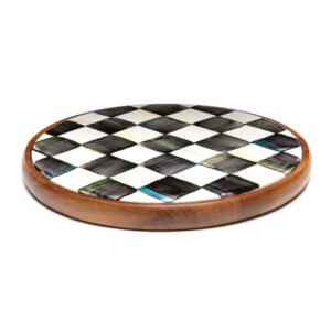 Rosy Check Large Trivet – Courtly Check