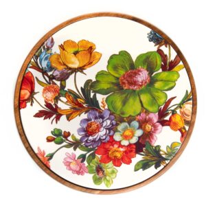 Flower Market Large Trivet – White