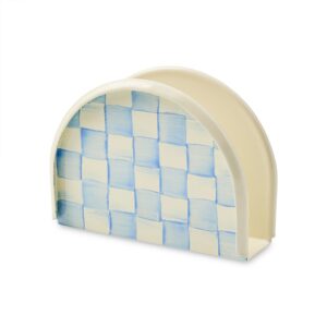 Rosy Check Napkin Holder – Sky Check
