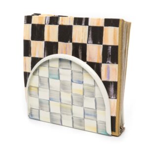 Rosy Check Napkin Holder – Sterling Check