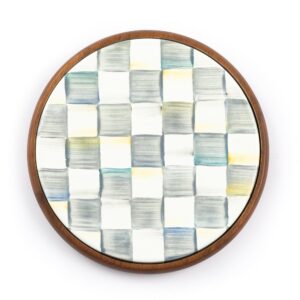 Sterling Check Enamel Trivet