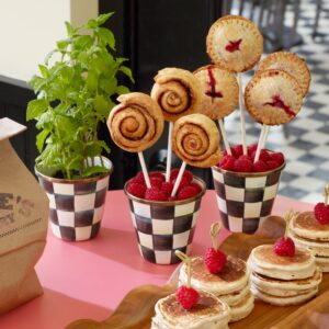 Rosy Check Herb Pots, Set of 3 – Courtly Check