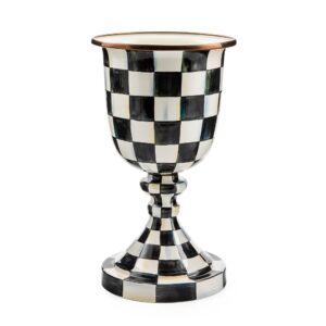 Rosy Check Pedestal Vase – Courtly Check