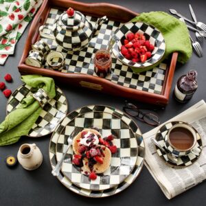 Mocha Check Napkin Rings, Set of 4 – Courtly Check