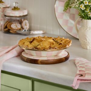 Courtly Check Pie Plate – Rosy Check