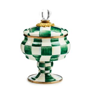Courtly Check Curiosity Pot – Emerald Check
