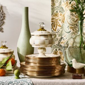 Courtly Check Curiosity Pot – Mocha Check