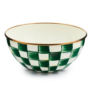 Emerald Check Enamel Everyday Bowl