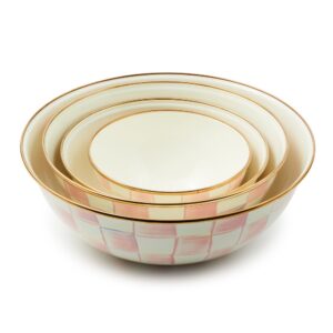 Rosy Check Enamel Everyday Bowl – Rosy Check, Small