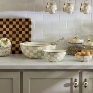 Mocha Check Enamel Everyday Bowl – Mocha Check, Small