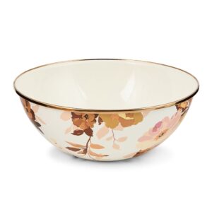 Wild Rose White Enamel Everyday Bowl