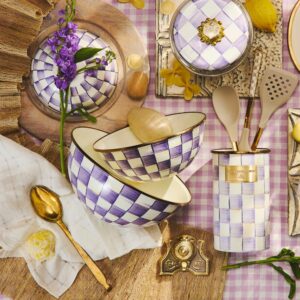 Violet Check Enamel Everyday Bowl – Violet Check, Medium