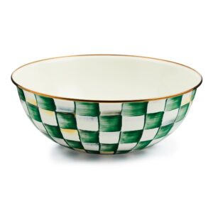 Emerald Check Enamel Everyday Bowl – Emerald Check, Extra Large