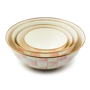 Rosy Check Enamel Everyday Bowl – Rosy Check, Extra Large