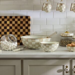 Mocha Check Enamel Everyday Bowl – Mocha Check, Extra Large