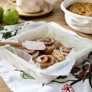 Check Baking Pan – Rosy Check, 8″ Square