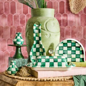 Rosy Check Spoon Rest – Emerald Check