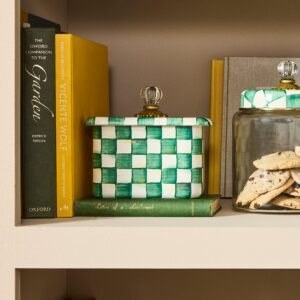 Rosy Check Recipe Box – Emerald Check