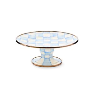 Check Pedestal Platter – Sky Check, Mini