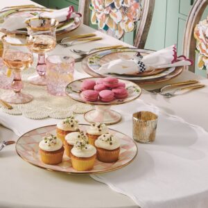 Check Pedestal Platter – Rosy Check, Mini