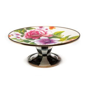 Floral Pedestal Platter – White Flower Market, Mini