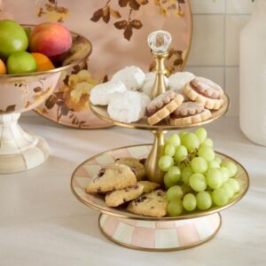 Enamel Sweet Stand – Rosy Check, Two Tier
