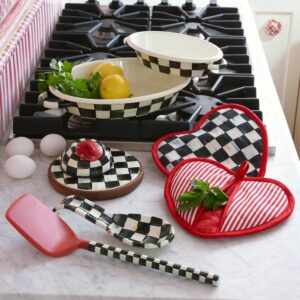 Rosy Check Medium Oval Gratin Dish – Courtly Check