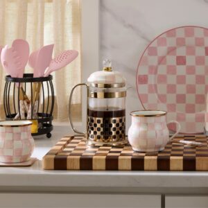 Courtly Check French Press – Rosy Check