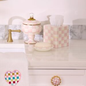 Rosy Check Enamel Bath Collection – Rosy Check, Soap Dish