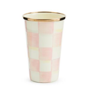 Check Enamel Tumbler – Rosy Check, 10 oz.