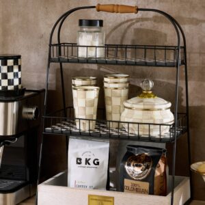 Check Enamel Tumbler – Mocha Check, 10 oz.