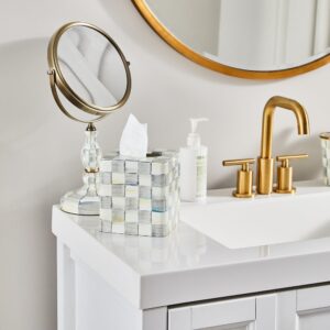 Sterling Check Enamel Bath Collection – Sterling Check, Boutique Tissue Box Cover
