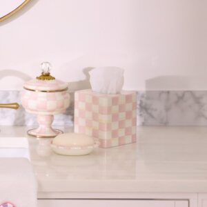 Rosy Check Enamel Bath Collection – Rosy Check, Boutique Tissue Box