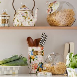 Wild Rose Brown Utensil Holder – Wildflowers Pink