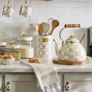 Emerald Check Utensil Holder – Mocha Check