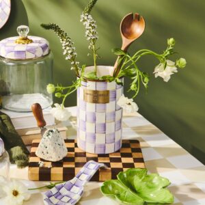 Emerald Check Utensil Holder – Violet Check