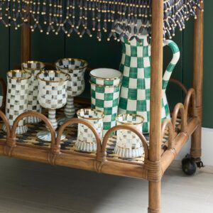 Check Enamel Tumbler – Emerald Check, 20 oz.