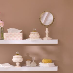 Rosy Check Enamel Bath Collection – Rosy Check, Standard Tissue Box