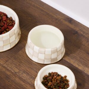 Check Pet Dishes – Mocha Check, Medium