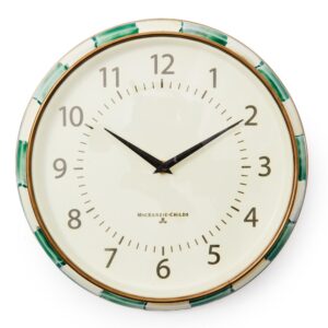 Rosy Check School Wall Clock – Emerald Check