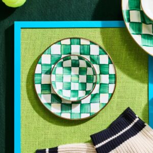 Rosy Check Relish Dish – Emerald Check
