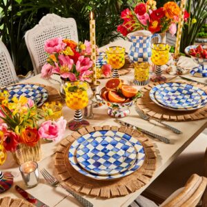 Check Dinnerware, Set of 4