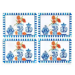 Chinoiserie Cork Back Placemats – Set of 4